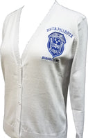 Buffalo Dallas Zeta Phi Beta Classic Cardigan [Button Down - White]