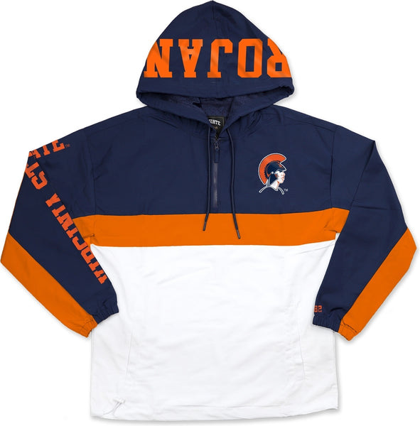 Big Boy Virginia State Trojans Womens Anorak Jacket [Navy Blue]