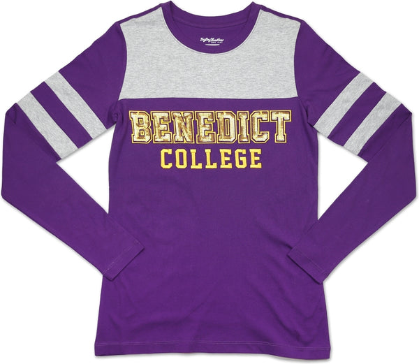 Big Boy Benedict Tigers Ladies Long Sleeve Tee [Purple]