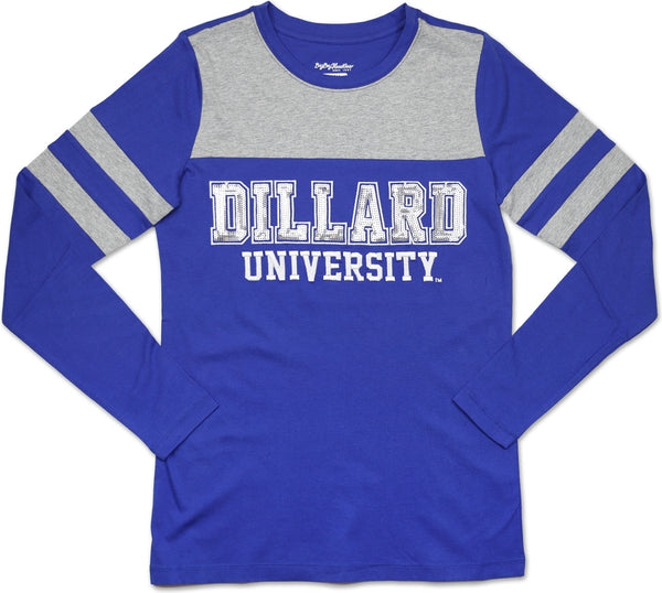 Big Boy Dillard Bleu Devils Ladies Long Sleeve Tee [Royal Blue]