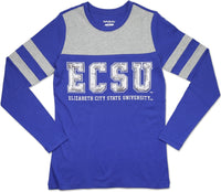 Big Boy Elizabeth City State Vikings Ladies Long Sleeve Tee [Royal Blue]