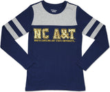 Big Boy North Carolina A&T Aggies Ladies Long Sleeve Tee [Navy Blue]