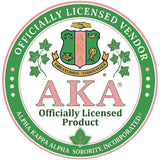 Alpha Kappa Alpha Embroidered Knit Beanie With Ball [Pink]