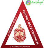 Delta Sigma Theta Oo-Oop Outline Mirror License Plate [Red/Red/Silver]