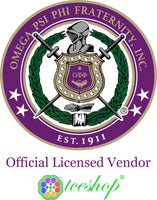 Omega Psi Phi Wood Wall Clock [Brown]