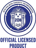 Zeta Phi Beta Script Mini Rocker Iron-On Patch [Blue]