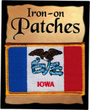 Innovative Ideas Flag It Iowa State Flag Iron-On Patch [Pre-Pack - Blue/White/Red - 2.25" x 3.5"]