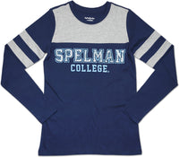 Big Boy Spelman College Ladies Long Sleeve Tee [Navy Blue]