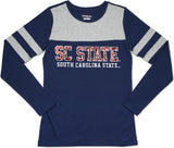 Big Boy South Carolina State Bulldogs Ladies Long Sleeve Tee [Navy Blue]