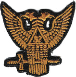 Scottish Rite 32nd Degree Wings Up Iron-On Patch [Gold]