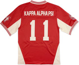 Big Boy Kappa Alpha Psi Divine 9 S8 Mens Football Jersey [Crimson Red]