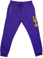 Big Boy Omega Psi Phi Divine 9 Mens Jogger Sweatpants [Purple - 5X-Large]