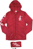 Big Boy Delta Sigma Theta Divine 9 S2 Thin & Light Ladies Jacket with Pocket Bag [Red]