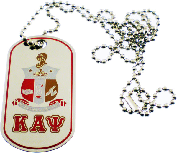 Kappa Alpha Psi Epoxy Coated Double Sided Dog Tag [Silver]