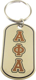 Alpha Phi Alpha Epoxy Coated Double Sided Dog Tag Key Ring [Silver]