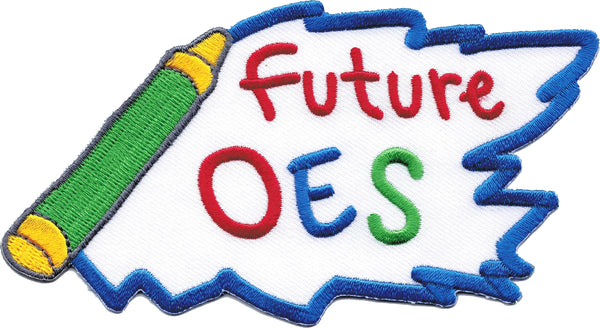 Eastern Star Future OES Iron-On Patch [White - 5"]