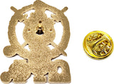 Omega Psi Phi Escutcheon Shield Drop Letter Lapel Pin [Gold - 1.125"]