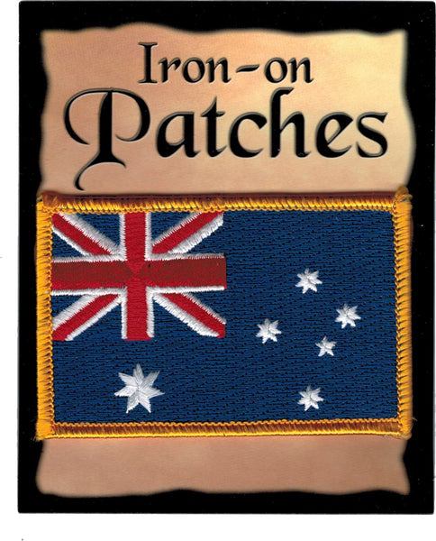 Innovative Ideas Flag It Australia Flag Iron-On Patch [Pre-Pack - Blue - 2.25" x 3.5"]