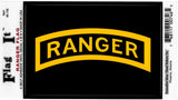 Innovative Ideas Flag It Army Ranger Flag Self Adhesive Vinyl Decal [Pre-Pack - Black - 3.25" x 4.75"]