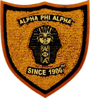 Alpha Phi Alpha Sphinx Shield Chenille Sew-On Patch [Old Gold - 6"T x 5.5"W]