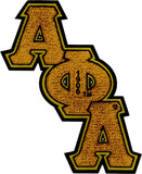 Alpha Phi Alpha Diagonal Connected Chenille Sew-On Patch [Old Gold - 10"]