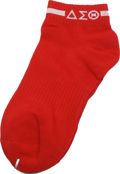 Buffalo Dallas Delta Sigma Theta Footie Socks [Pre-Pack - Red]