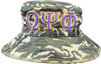 Omega Psi Phi Embroidered Bucket Hat [Camouflage]