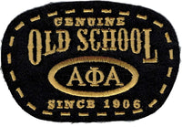 Alpha Phi Alpha Old School Scissor Cut Iron-On Patch [Black - 2.375"T x 3.5"W]