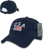 Rapid Dominance USA Flag Graphic Relaxed Mens Cap [Navy Blue]