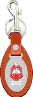 Delta Sigma Theta Leather FOB Key Chain [Red]