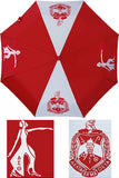 Delta Sigma Theta Vented Auto Open Compact Golf Umbrella [Red/White - 12"]