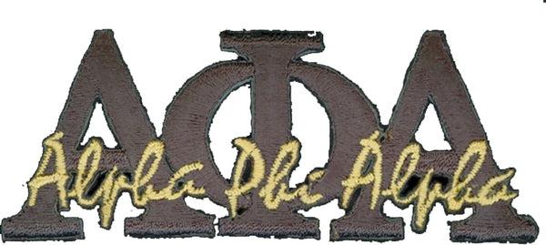 Alpha Phi Alpha Signature Iron-On Patch [Black]