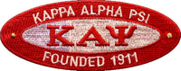 Kappa Alpha Psi Founded 1911 Oval Iron-On Patch [Red - 4"]
