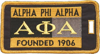 Alpha Phi Alpha Founded 1906 Luggage Tag [Black - 4.5" x 2.5"]