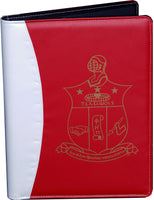 Kappa Alpha Psi Shield Padfolio [Red/White - 8.5" x 11"]