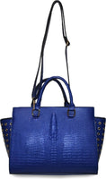 Big Boy Sigma Gamma Rho Designer Style Divine 9 S1 Tote Hand Bag [Royal Blue - 12.5" x 10"]