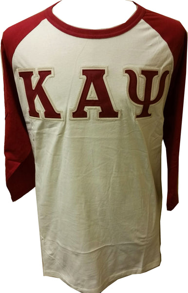 Buffalo Dallas Kappa Alpha Psi Baseball T-Shirt [Cream - 3/4 Sleeve]