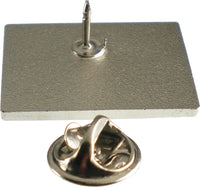 Masonic Junior Steward Left Apron Lodge Officer Lapel Pin [Silver - 25.4 mm x 22.4 mm]