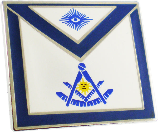 Masonic Past Master Apron Lodge Officer Lapel Pin [Silver]