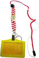 Eastern Star Paracord Survival Lanyard w/Badge Holder [Red/White]