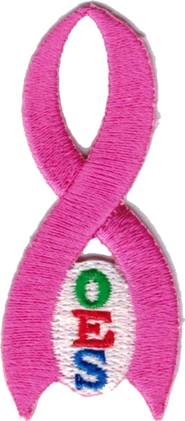 Eastern Star Pink Ribbon Iron-On Patch [Pink - 2.25"]