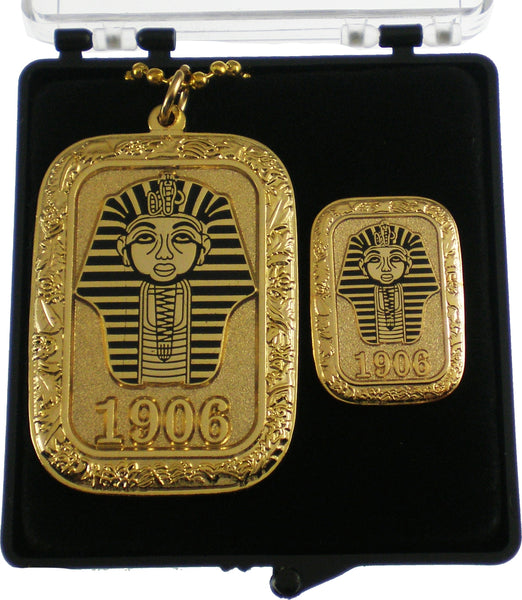 Alpha Phi Alpha Gold Slab Dog Tag & Lapel Pin Set [Gold - In Description]