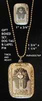 Alpha Phi Alpha Gold Slab Dog Tag & Lapel Pin Set [Gold - In Description]