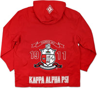 Big Boy Kappa Alpha Psi Divine 9 S3 Mens Hooded Windbreaker Jacket [Crimson Red]