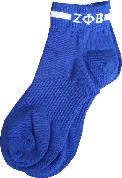Buffalo Dallas Zeta Phi Beta Footie Socks [Pre-Pack - Blue]