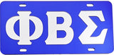 Phi Beta Sigma Outlined Mirror License Plate [Blue/Silver - Car or Truck]