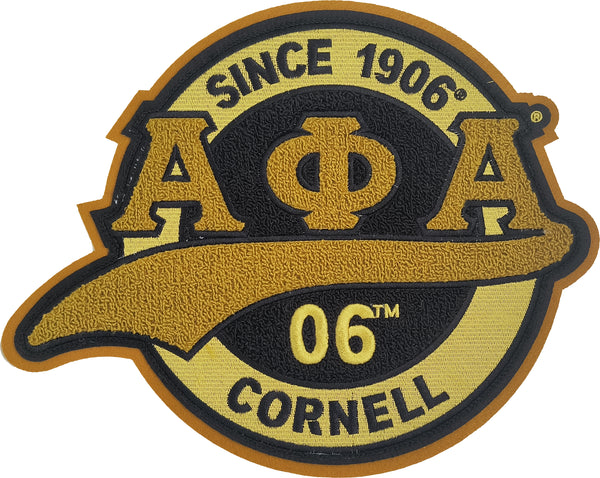 Alpha Phi Alpha Chenille Tail Sew-On Patch [Black - 13" x 10.25"]