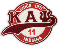 Kappa Alpha Psi Chenille Tail Sew-On Patch [Red - 13" x 10.25"]