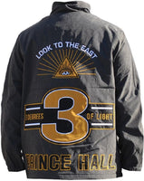 Big Boy Prince Hall Mason Divine S4 Mens Windbreaker Jacket [Charcoal Grey]