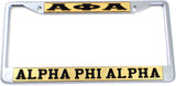 Alpha Phi Alpha Classic License Plate Frame [Silver Standard Frame - Gold/Black]